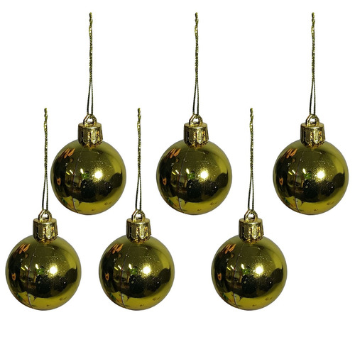 Esferas Metalizadas Lisas X 6 Piezas / Adorno Navidad  - El 