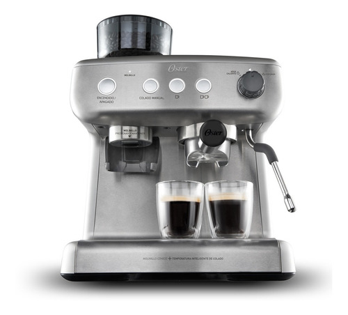 Cafetera Para Espresso Oster® Perfect Brew 15 Bares Molino I Color Acero inoxidable