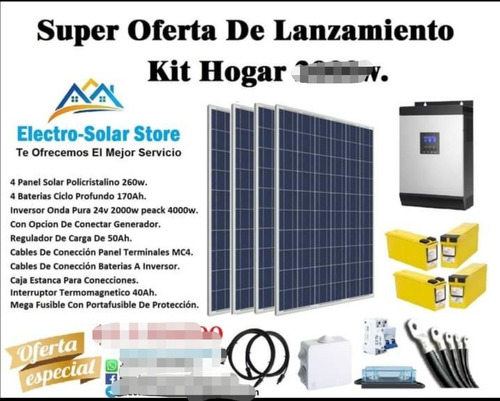 Kit Panel Solar Hogar 3000w Zxl