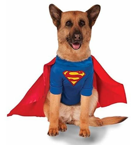 Dc Comics Superman Shirt And Cape Pet Costume