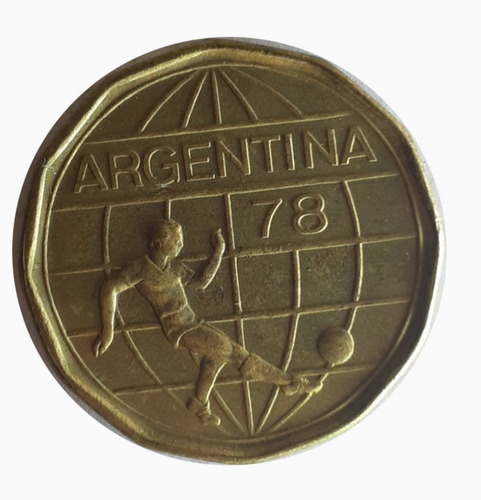 Moneda Argentina 1978 50 Pesos Conmemorativa Mundial 78