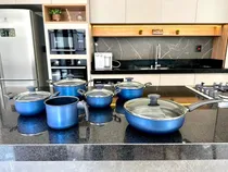 Comprar Jogo Panelas +wok Antiaderentes Teflon Tampa Vidro Conjunto