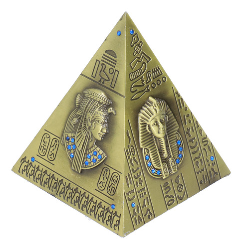 Juguetes Egipcios Modelo Pirámide De Bronce Verde, Grande, R