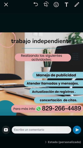 Imagen 2 de 2 de Se Necesita Personas Para Trabajar Desde Casa