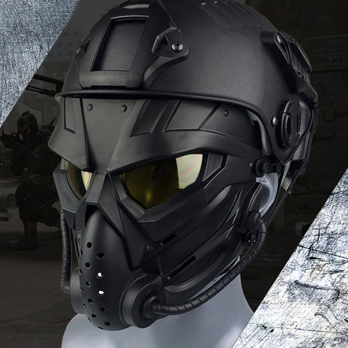Imagen 7 de 12 de Máscaras Faciales Completas Juego De Caza Amarillo Negro