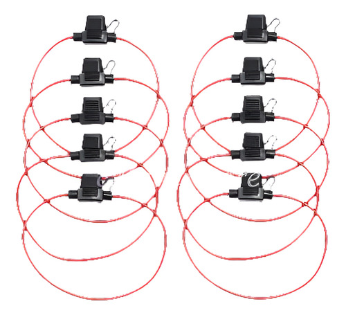 10pcs Mini Fusible Cable Automotriz Prueba Agua Soporte Atm/