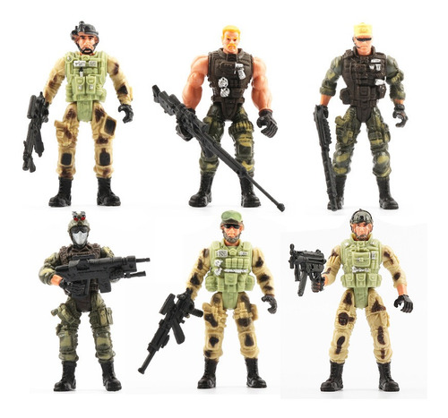 Muñeca Militar De 10 Cm, Modelo Soldado, Móvil, De Policía.