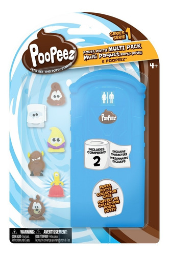 Poopeez Pack X 6 Porta Figuras Baño Quimico Popo Wabro Edu