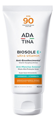 Protetor Solar Ada Tina Biosole E+ Ultra Vitamin Fps90 40ml