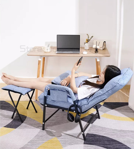 Imagen 4 de 6 de Sillón Silla Descanso Hogar Reposa Pies Reclinable Relax