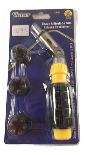 Imagem 4 de 7 de Chave Articulada Com Catraca Reversível Kit C/ 18 Bits K3295