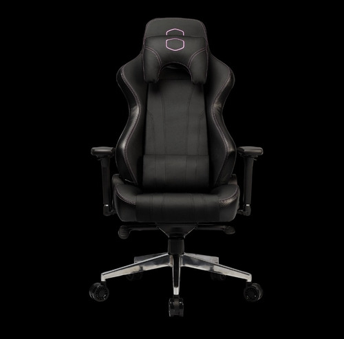 Imagen 1 de 2 de Silla Gamer Coolermaster Caliber X1 Negra Borde Morado