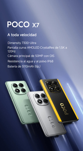 Celular Xiaomi Poco X7 5g 8+256 Plateado