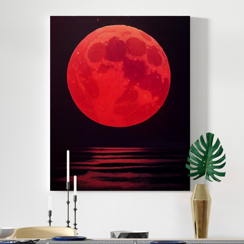 Extraordinario Cuadro Canvas Fuego Lunar 140x90cm