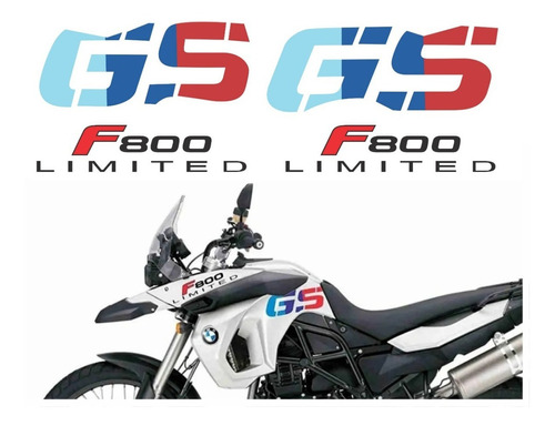 Kit Adesivo Para Bmw F800gs Limited 14203 Cor Preto/AZUL/VERMELHO