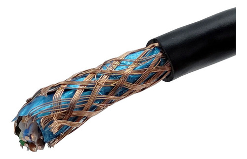 Cabo Cat6 Blindado 305m Stp Gigabit Preto Caixa 305 Metros