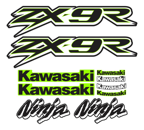 Kit Adesivos Kawasaki Ninja Zx9r 2002 Verde Zx902vd Zx 9r