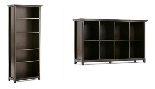 Libreros De Madera Maciza Amherst En Hickory Brown