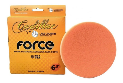 Imagem 1 de 2 de Boina Espuma Agressiva P/ Corte Laranja 6,5 Force Cadillac