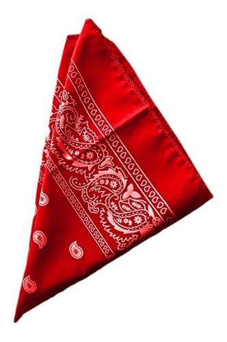 Pañoleta Bandana Diseño Estampada Color Rojo 