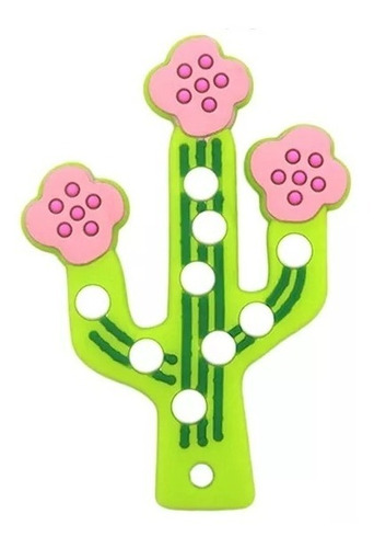 Collar Sensorial Mordedor Cactus Con Flores Autismo Tea Tdah