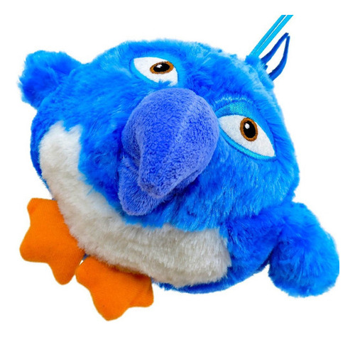 Pelúcia De Mecanismo Pássaro Maluco Com Som E Vibração Blue