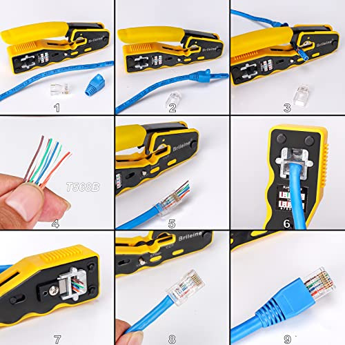 Herramienta Crimpadora Brileine Rj45, Todo En Uno