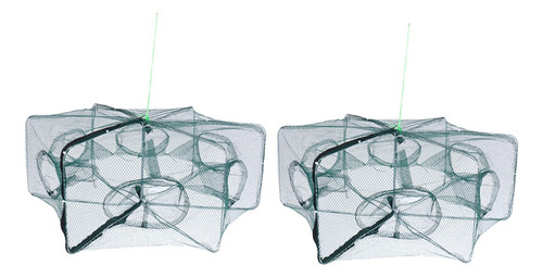 2 Red Plegable De Pesca Con Trampa De Cangrejo, Jae