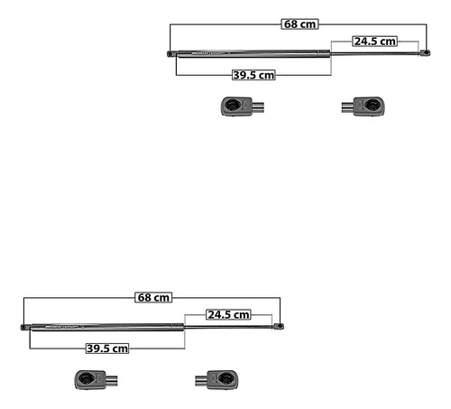 Dos Amortiguadores De 5a Puerta Spart Acura Mdx 07/13