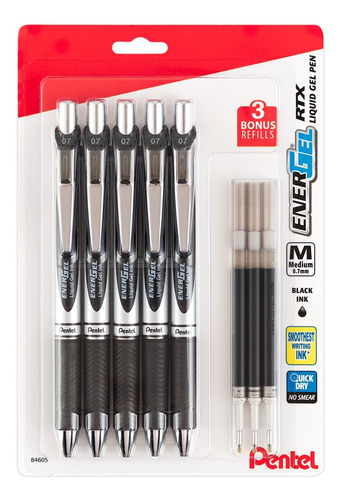 Bolígrafos De Tinta De Gel Líquida Energel 0.7 Mm Paq...