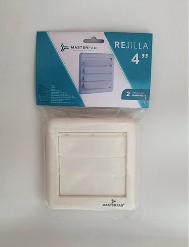Imagen 5 de 8 de Rejilla Para Ducto 4 Pulgadas Blanco Masterfan