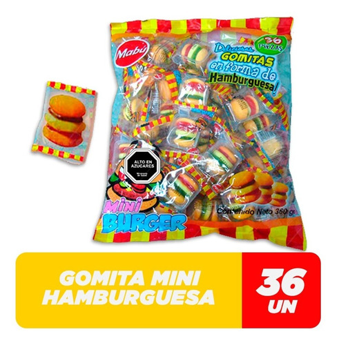 Gomitas Mini Hamburguesas (bolsa Con 36 Unidades)