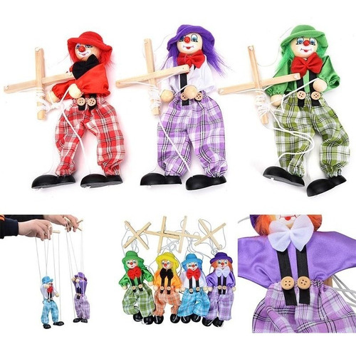 Imagen 2 de 10 de Títeres Payaso Colores Juego Juguete Regalo Día Niño Navidad