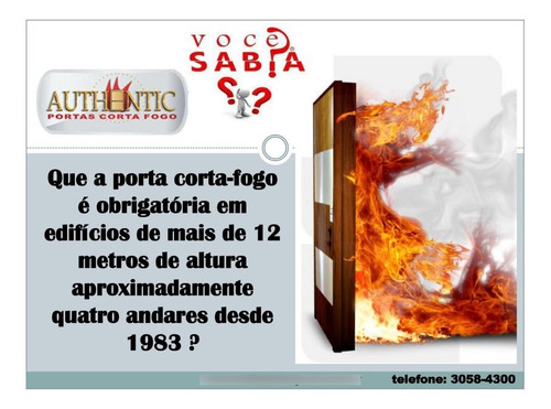 Porta Corta Fogo P90, 1100 X 2120 Batente, Trinco, Dobradiça