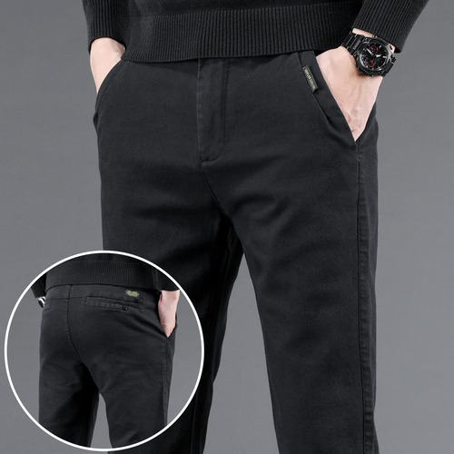 Pantalones Casuales Elásticos De Fibra De Bambú De Corte Rec
