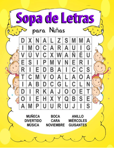 Libro: Sopa De Letras Para Niñas: 6-8 Años Juego Didácticos