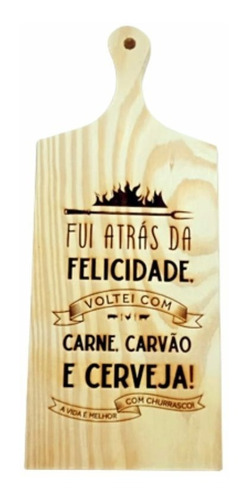 Tábua De Carne / Corte / Frios - Pinus 14 X 35 Cm