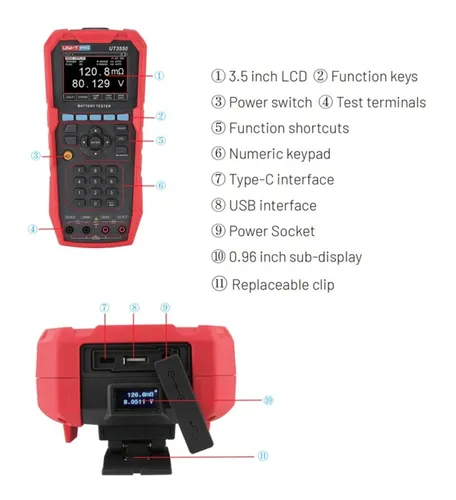 Tester Probador Baterías Profesional Automotriz Uni-t Ut3550