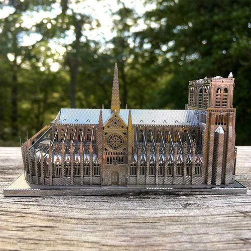 Catedral De Notre Dame Paris Rompecabezas Metal 3d