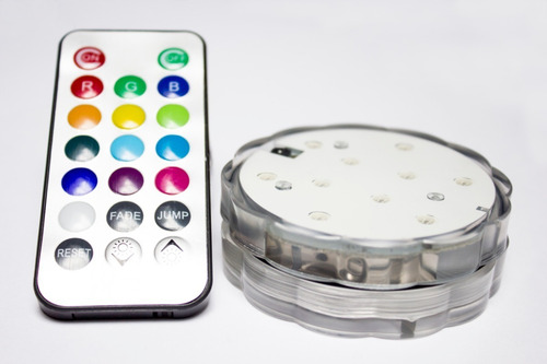 Lampara Led Sumergible Luces Rgb Control Remoto