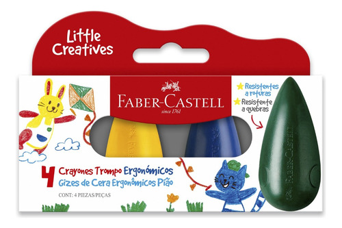 Lápis de cor Faber-Castell Little Creatives x 1 u