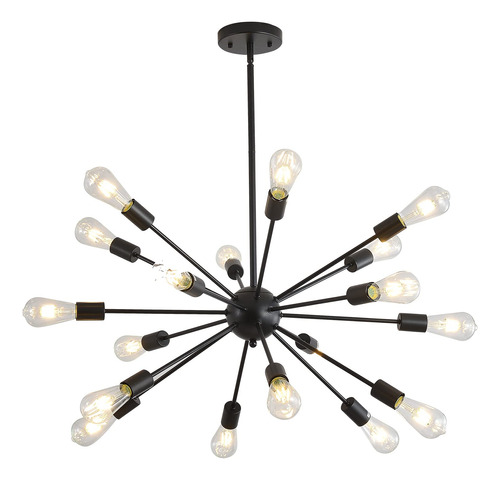 Jklx Mid-century Sputnik Candelabros De 18 Luces, Moderna La