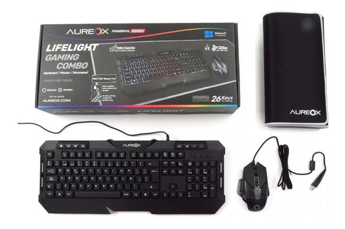 Combo Pc Gamer Aureox Lifelight Teclado Rgb + Mouse + Pad