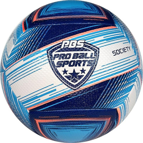 Bola De Futebol Society Pro Pbs Pu N.5 Az/br/lr Cor Azul