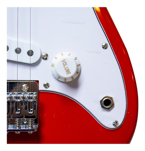 Imagen 3 de 3 de Pack Guitarra Electrica Niño Color Rojo Scorpion