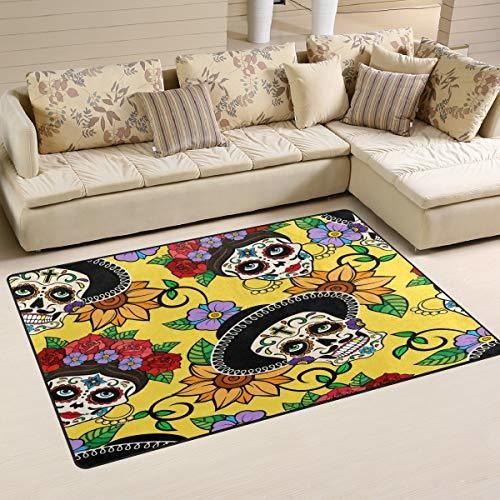 Alfombra 2x3 Pies - Alaza Day Of The Dead Sugar Skull N