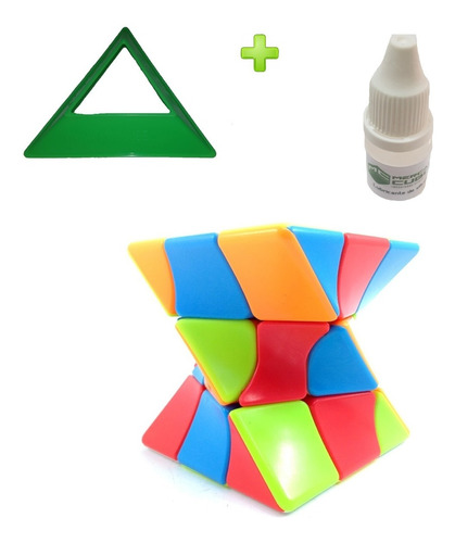 Cubo Rubik Fanxin Twisty Original + Base + 1 Lubricante