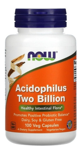 Acidophilus Dois Bilhões 100cáps Vegan Importado Now Foods 