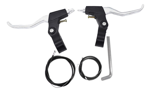 Juego De Cables Y Palanca De Freno De Bicicleta Plateado
