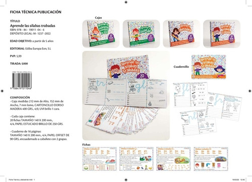 Cajas Educativas. Lengua: Sílabas Trabadas. 